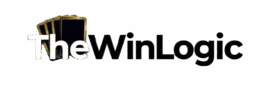 The Win Logic logo, written with three cards behind
